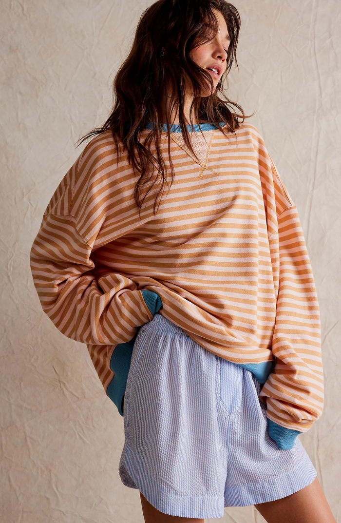 Hannah | Gestreifter Oversize-Pullover