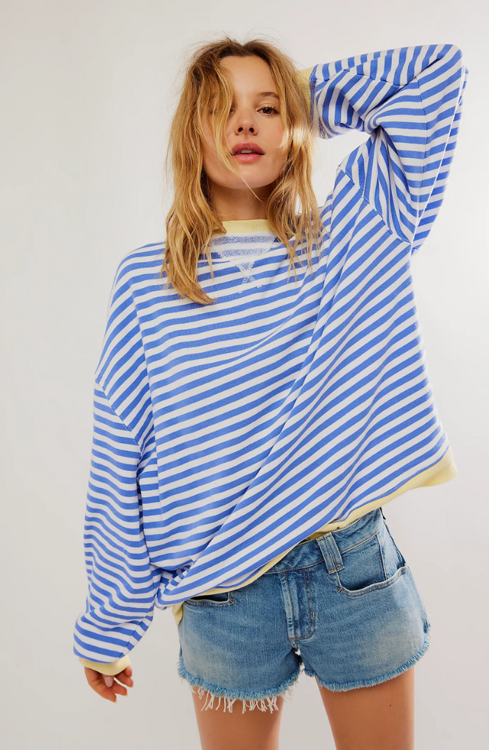 Hannah | Gestreifter Oversize-Pullover